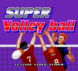 Super Volleyball title screen for TurboGrafx-16